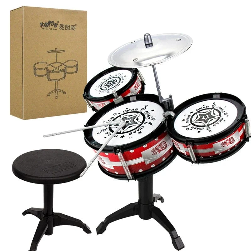 Simulation Drum Set Junior Drums Kit Jazz Drums Percussion Musical Instrument Weisheit Entwicklung Spielzeug Für Kinder Kid Geschenke