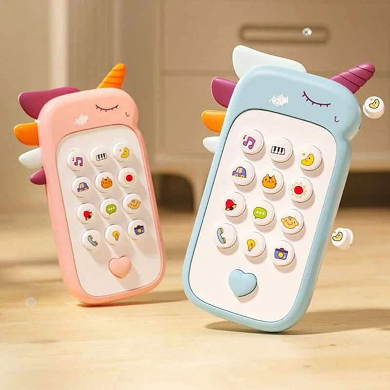 Baby Telefon Spielzeug Musik Sound Maschine Cartoon Telefon Beruhigen Schlaf mit Beißring Elektronische Lernen Kinder Frühen Lernspielzeug