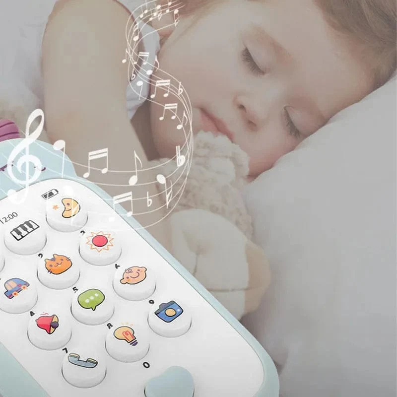Baby Telefon Spielzeug Musik Sound Maschine Cartoon Telefon Beruhigen Schlaf mit Beißring Elektronische Lernen Kinder Frühen Lernspielzeug