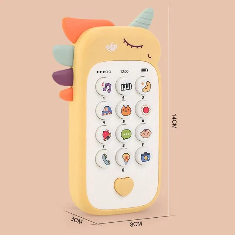 Baby Telefon Spielzeug Musik Sound Maschine Cartoon Telefon Beruhigen Schlaf mit Beißring Elektronische Lernen Kinder Frühen Lernspielzeug