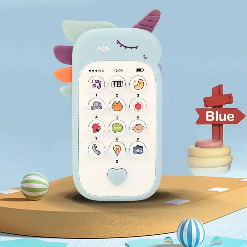 Baby Telefon Spielzeug Musik Sound Maschine Cartoon Telefon Beruhigen Schlaf mit Beißring Elektronische Lernen Kinder Frühen Lernspielzeug