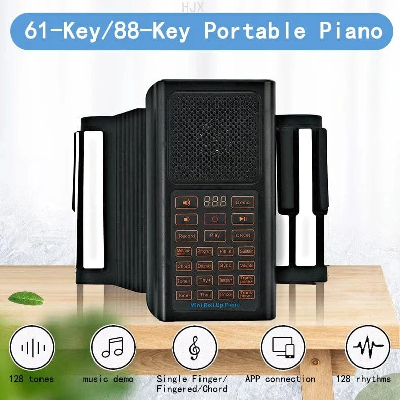 88 61 Tasten Hand Roll Piano Spielzeug für Kinder Jungen pädagogisches Tasteninstrument Mädchen lernen Musik Kinder elektronisches Musical