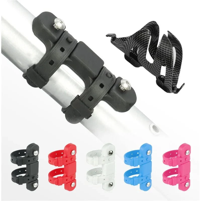 Fahrrad Flaschenhalter Adapter 5 Farben Silikon Flaschenhalter Gurt Sattelstütze Gabel Rahmen Multi-Position Montage Fahrradteile