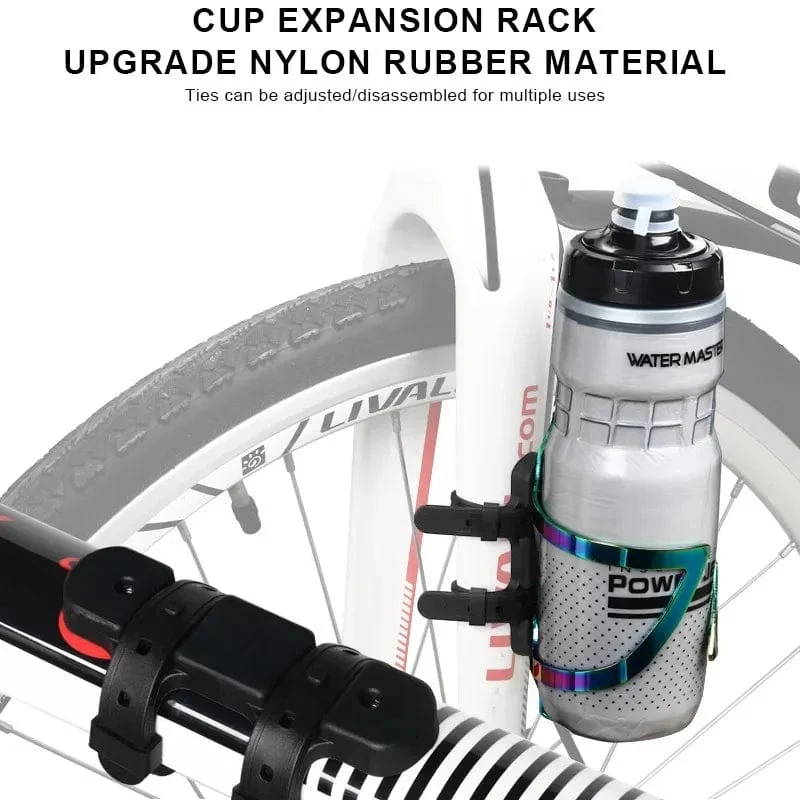 Fahrrad Flaschenhalter Adapter 5 Farben Silikon Flaschenhalter Gurt Sattelstütze Gabel Rahmen Multi-Position Montage Fahrradteile