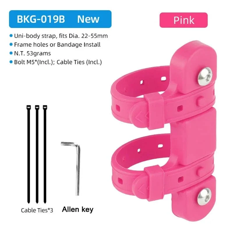 Fahrrad Flaschenhalter Adapter 5 Farben Silikon Flaschenhalter Gurt Sattelstütze Gabel Rahmen Multi-Position Montage Fahrradteile