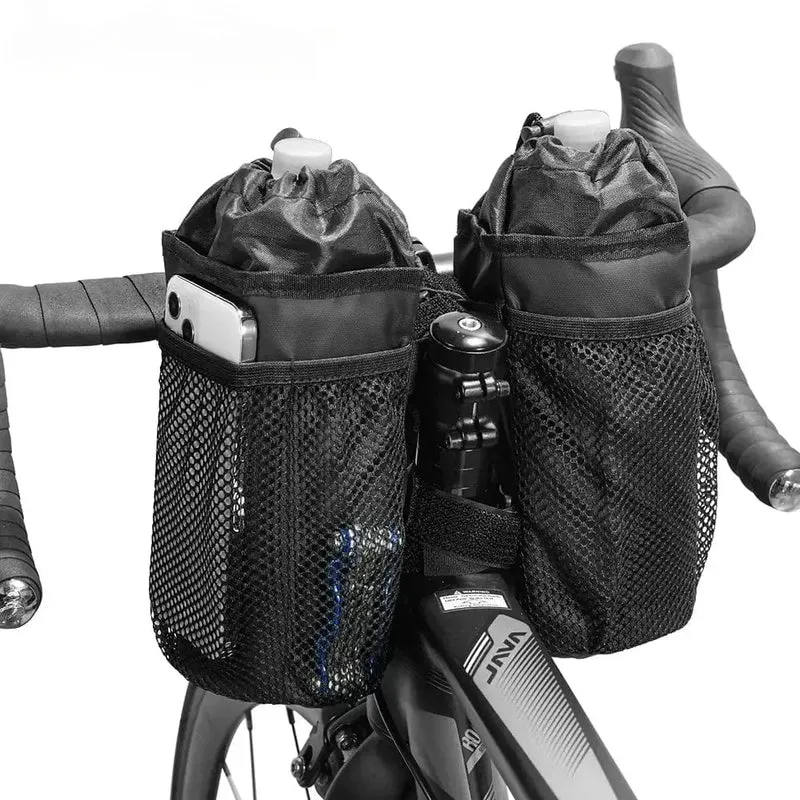 Fahrradtasche Fahrradflaschenhalter Lenker Vorbau Thermotasche mit Netztasche Kaffeetassenhalter Radfahren Wasserflasche Tragetasche