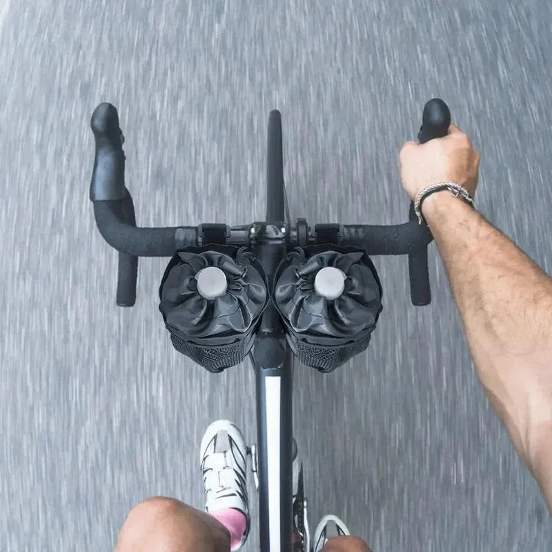 Fahrradtasche Fahrradflaschenhalter Lenker Vorbau Thermotasche mit Netztasche Kaffeetassenhalter Radfahren Wasserflasche Tragetasche