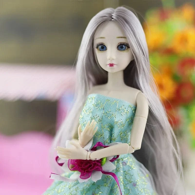 30cm Puppenspielzeug für Mädchen 1/6 BJD Puppen Körper Make-up 3D Augen Schöne Prinzessin Baby Mädchen Puppen Plastik DIY Spielzeug für Mädchen