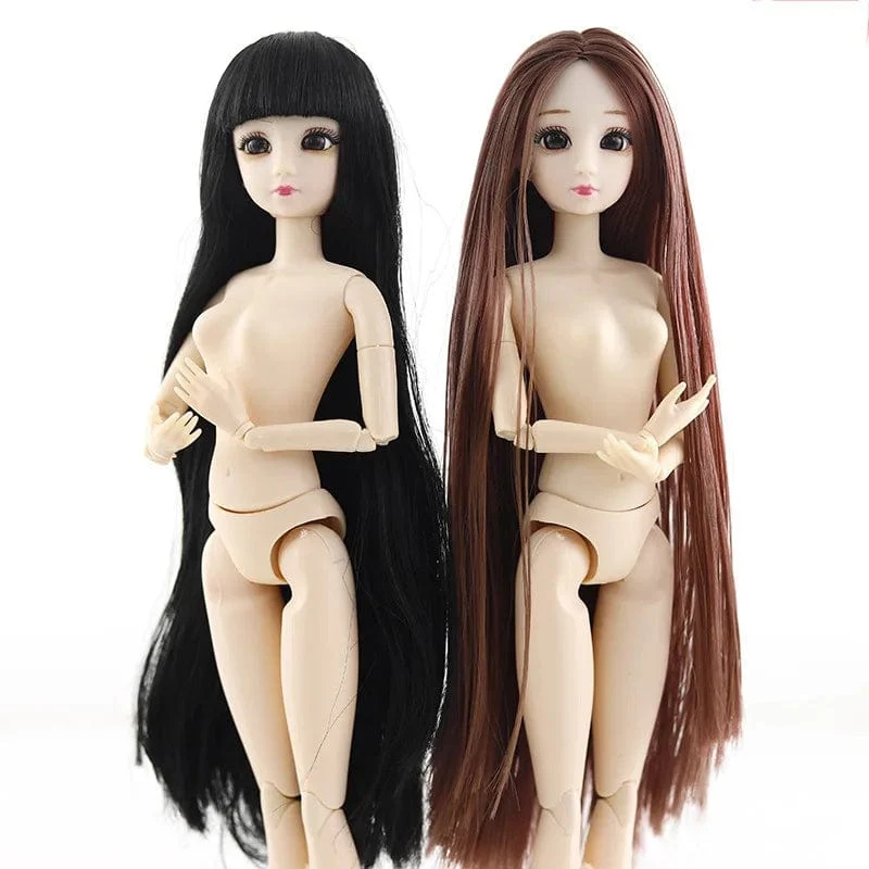 30cm Puppenspielzeug für Mädchen 1/6 BJD Puppen Körper Make-up 3D Augen Schöne Prinzessin Baby Mädchen Puppen Plastik DIY Spielzeug für Mädchen