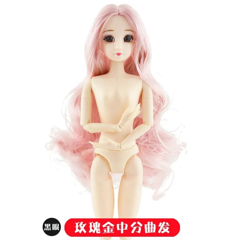 30cm Puppenspielzeug für Mädchen 1/6 BJD Puppen Körper Make-up 3D Augen Schöne Prinzessin Baby Mädchen Puppen Plastik DIY Spielzeug für Mädchen