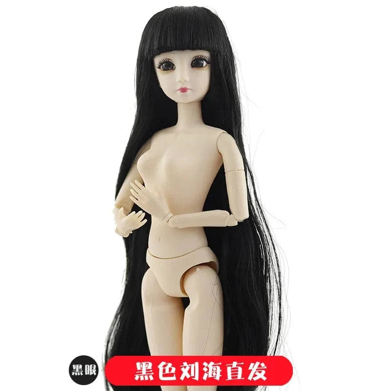 30cm Puppenspielzeug für Mädchen 1/6 BJD Puppen Körper Make-up 3D Augen Schöne Prinzessin Baby Mädchen Puppen Plastik DIY Spielzeug für Mädchen