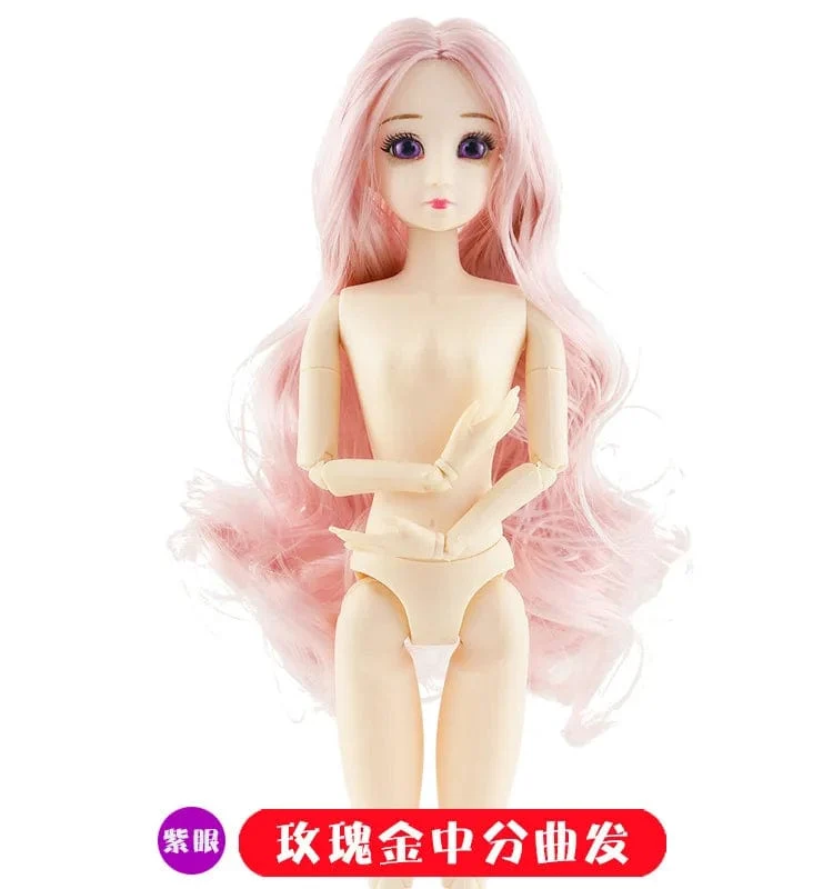 30cm Puppenspielzeug für Mädchen 1/6 BJD Puppen Körper Make-up 3D Augen Schöne Prinzessin Baby Mädchen Puppen Plastik DIY Spielzeug für Mädchen