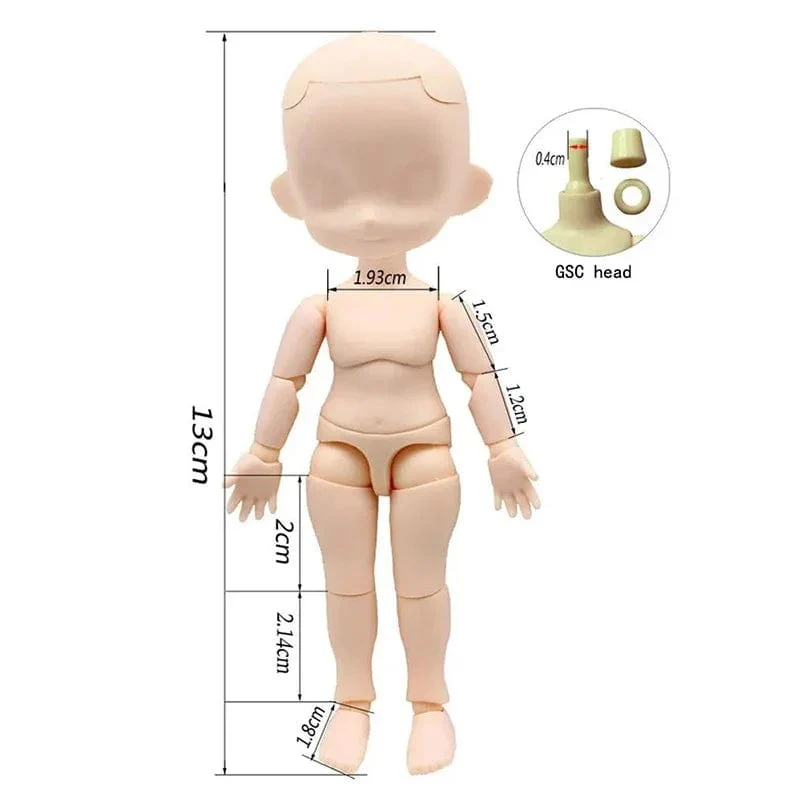 OB11 Körper oder GSC Kopf Rosa/Normal/Weiß/Kaffeefarbener Körper 1/12 Bjd Puppenzubehör Anziehspielzeug Geschenk
