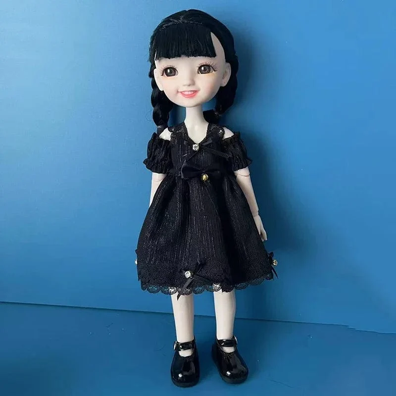 Mode 1/6 Bjd Puppe Schwarz Geflecht 30 cm Puppe Mehrere Gemeinsame Mobilität Mädchen Kinder Puppe Spielzeug Geschenk