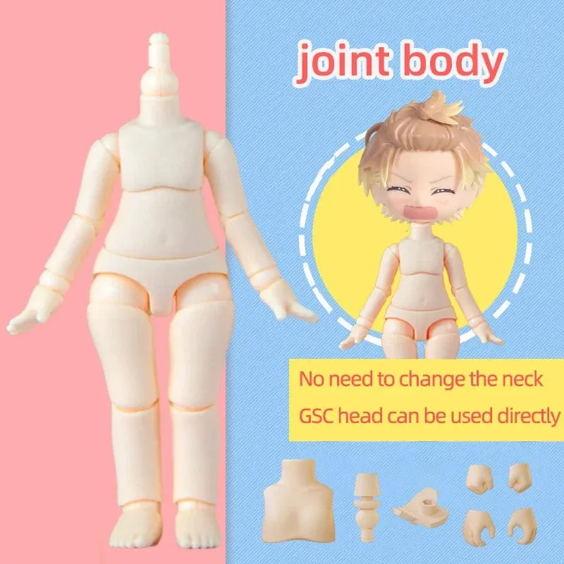 9.6 cm 11CM Bewegliche Gelenke Puppe spielzeug YMY körper geeignet für GSC kopf ob11 1/12BJD puppe körper sphärische joint puppe spielzeug hand set