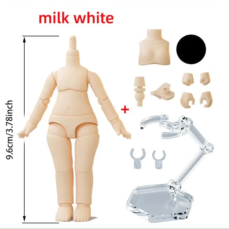 9.6 cm 11CM Bewegliche Gelenke Puppe spielzeug YMY körper geeignet für GSC kopf ob11 1/12BJD puppe körper sphärische joint puppe spielzeug hand set