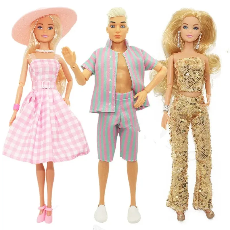 Neue 30 cm große weibliche/männliche Puppe Paar Puppe mit Kleidung Anzug Dress Up Spielzeug für Kinder