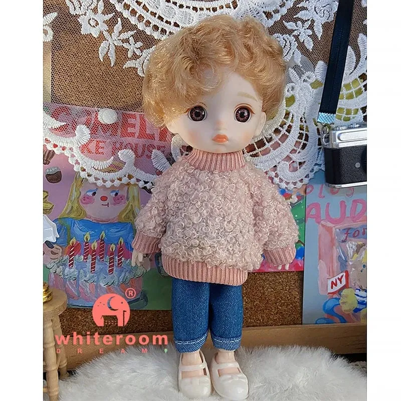 2024 neue Weihnachten Geschenk Puppe Für Kinder Mädchen BJD Nackt Blau Auge PVC Gesicht Kleidung Zubehör16cm 13 Bewegliche gelenke Ppräsent