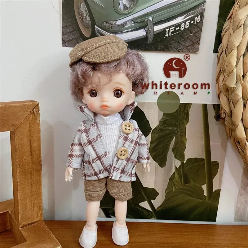 2024 neue Weihnachten Geschenk Puppe Für Kinder Mädchen BJD Nackt Blau Auge PVC Gesicht Kleidung Zubehör16cm 13 Bewegliche gelenke Ppräsent