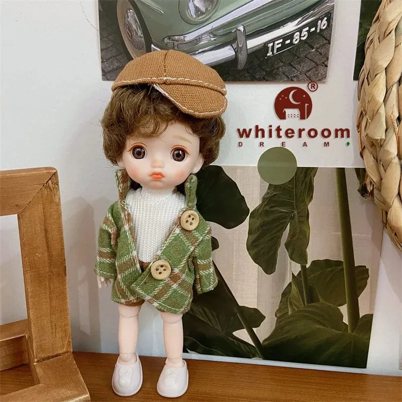 2024 neue Weihnachten Geschenk Puppe Für Kinder Mädchen BJD Nackt Blau Auge PVC Gesicht Kleidung Zubehör16cm 13 Bewegliche gelenke Ppräsent