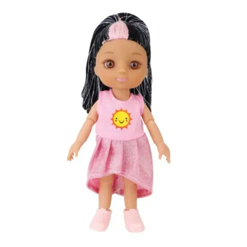 Mini 16 cm Puppe und Kleidung 3D-Simulation Auge Puppe mit mehreren Gelenken und beweglichem Scharnier Mehrfarbige Haare Mädchen DIY Spielzeug Geburtstagsgeschenke