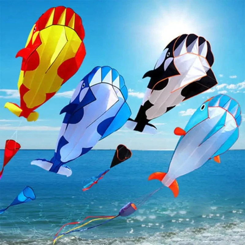 Kostenloser Versand großer Delphin-Drachen, der weiche Drachen fliegt, Linie Ripstop-Nylon, Outdoor-Spielzeug, Oktopus-Drachenfabrik, Alien, aufblasbare Drachen