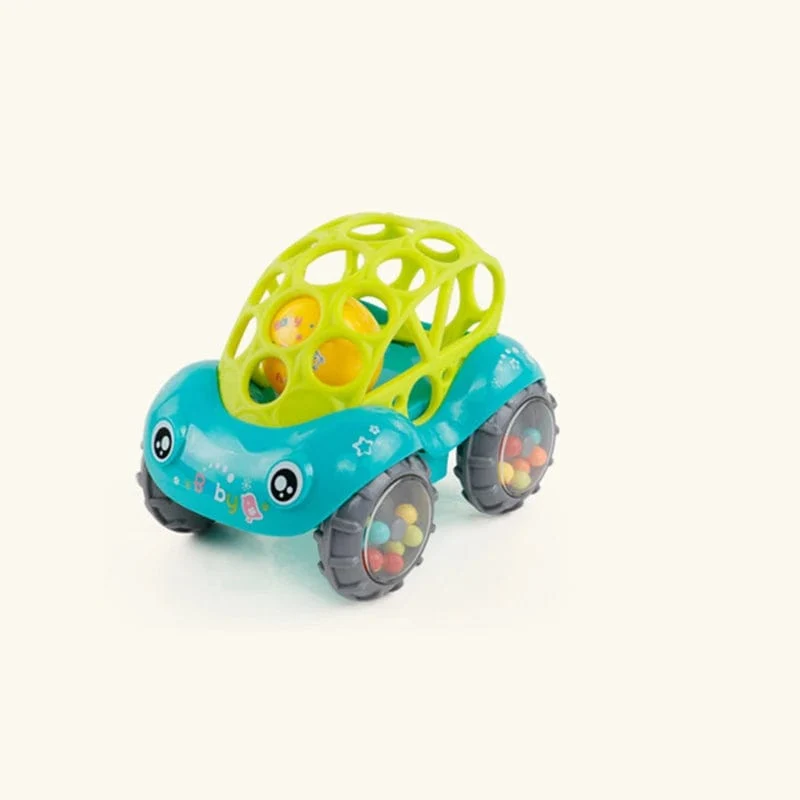 Aufblasbares Baby-Krabbelroller-Spielzeug mit Rassel und Ball, PVC, frühe Entwicklung, Fitness-Spielzeug, frühes pädagogisches Spielzeug für Kinder