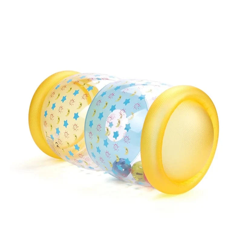 Aufblasbares Baby-Krabbelroller-Spielzeug mit Rassel und Ball, PVC, frühe Entwicklung, Fitness-Spielzeug, frühes pädagogisches Spielzeug für Kinder