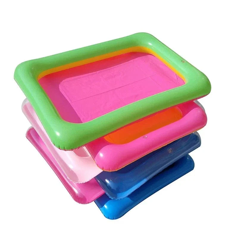 1pc 60X45cm Indoor Magie Spielen Sand Kinder Spielzeug Mars Raum Aufblasbare Sand Tablett Zubehör Kunststoff Mobilen Tisch kid Party Spielen