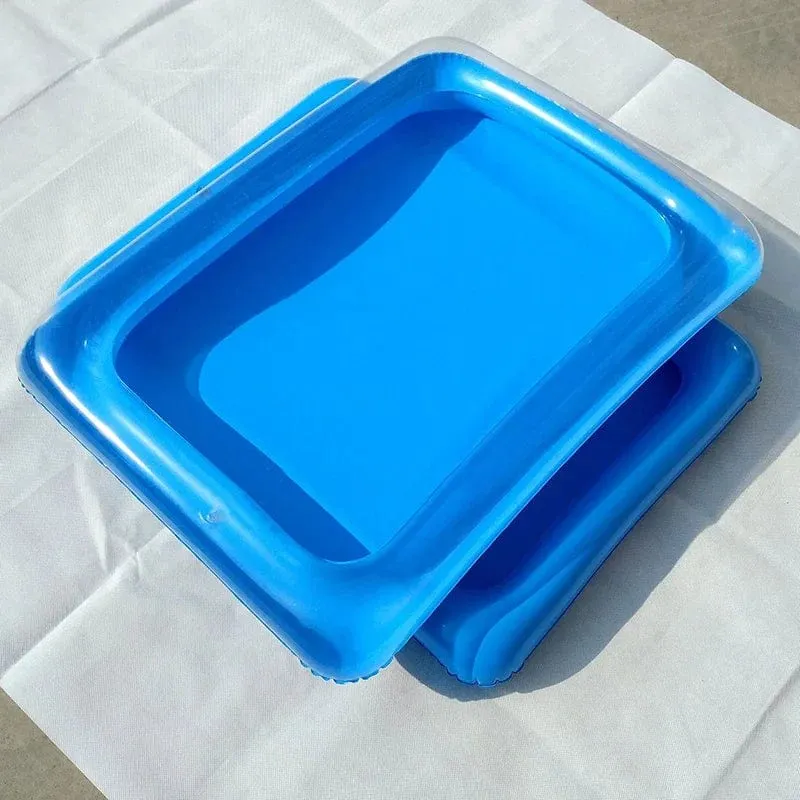 1pc 60X45cm Indoor Magie Spielen Sand Kinder Spielzeug Mars Raum Aufblasbare Sand Tablett Zubehör Kunststoff Mobilen Tisch kid Party Spielen