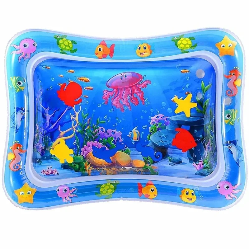 Meerestier-Druck, aufblasbare Baby-Spielmatte, Kleinkindspielzeug für Neugeborene, Jungen, Mädchen, Wasserunterhaltung, Spielen, Schwimmspiele, Spielzeug