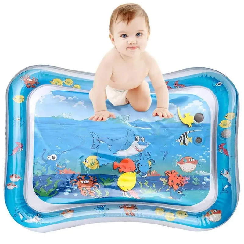 Meerestier-Druck, aufblasbare Baby-Spielmatte, Kleinkindspielzeug für Neugeborene, Jungen, Mädchen, Wasserunterhaltung, Spielen, Schwimmspiele, Spielzeug