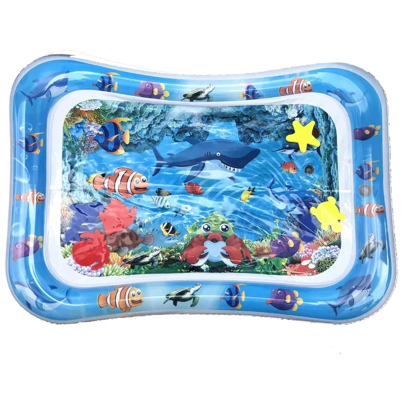 Meerestier-Druck, aufblasbare Baby-Spielmatte, Kleinkindspielzeug für Neugeborene, Jungen, Mädchen, Wasserunterhaltung, Spielen, Schwimmspiele, Spielzeug
