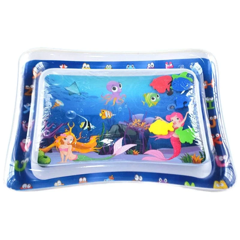 Meerestier-Druck, aufblasbare Baby-Spielmatte, Kleinkindspielzeug für Neugeborene, Jungen, Mädchen, Wasserunterhaltung, Spielen, Schwimmspiele, Spielzeug