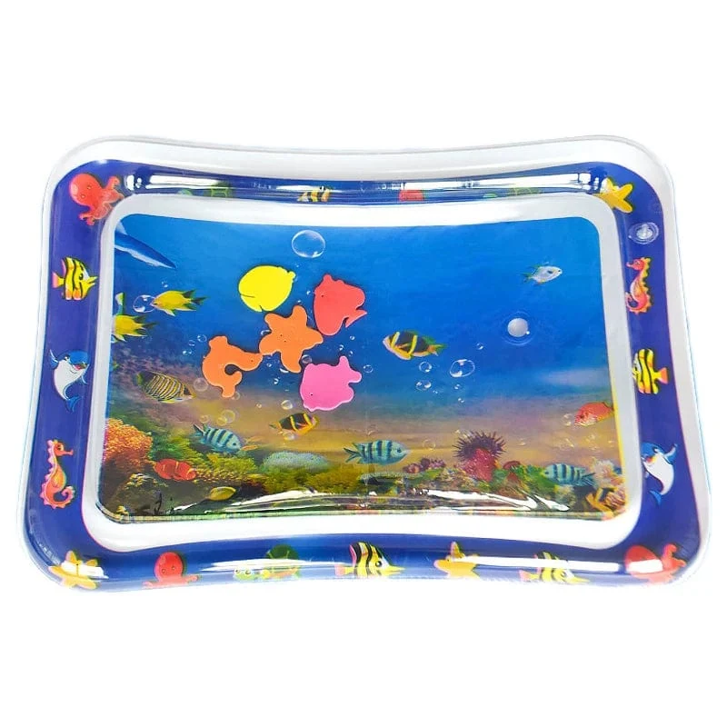 Meerestier-Druck, aufblasbare Baby-Spielmatte, Kleinkindspielzeug für Neugeborene, Jungen, Mädchen, Wasserunterhaltung, Spielen, Schwimmspiele, Spielzeug