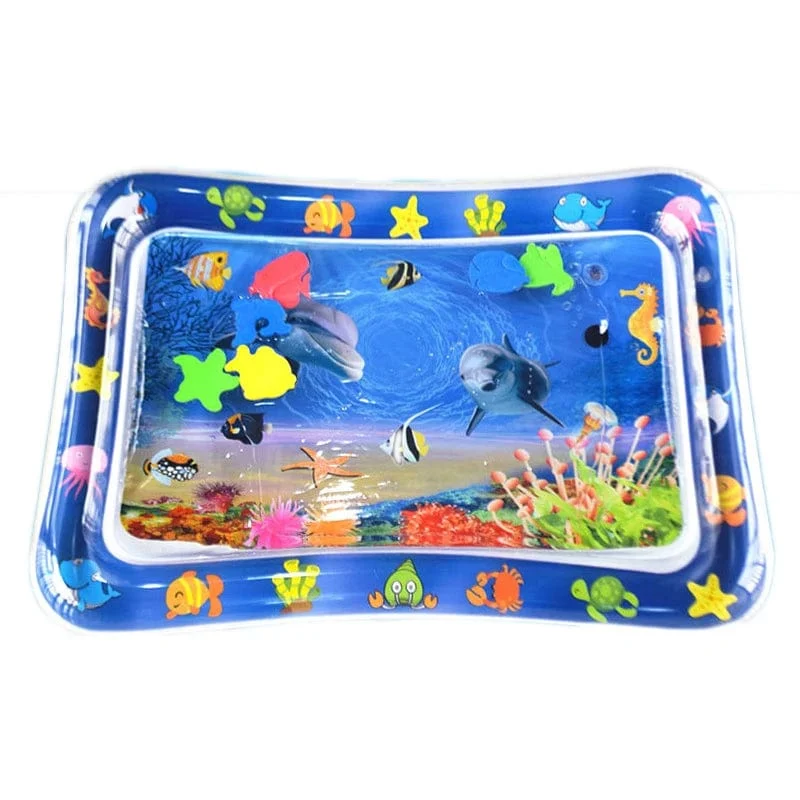 Meerestier-Druck, aufblasbare Baby-Spielmatte, Kleinkindspielzeug für Neugeborene, Jungen, Mädchen, Wasserunterhaltung, Spielen, Schwimmspiele, Spielzeug
