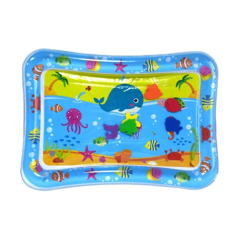 Meerestier-Druck, aufblasbare Baby-Spielmatte, Kleinkindspielzeug für Neugeborene, Jungen, Mädchen, Wasserunterhaltung, Spielen, Schwimmspiele, Spielzeug