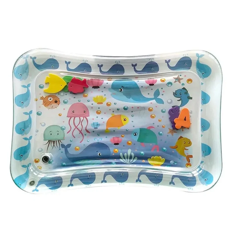 Meerestier-Druck, aufblasbare Baby-Spielmatte, Kleinkindspielzeug für Neugeborene, Jungen, Mädchen, Wasserunterhaltung, Spielen, Schwimmspiele, Spielzeug