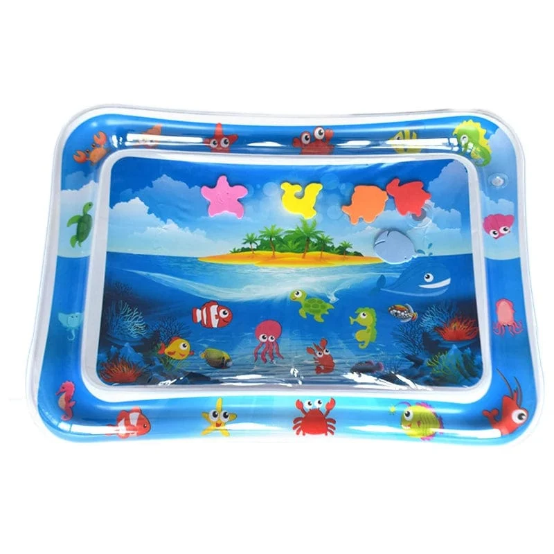 Meerestier-Druck, aufblasbare Baby-Spielmatte, Kleinkindspielzeug für Neugeborene, Jungen, Mädchen, Wasserunterhaltung, Spielen, Schwimmspiele, Spielzeug