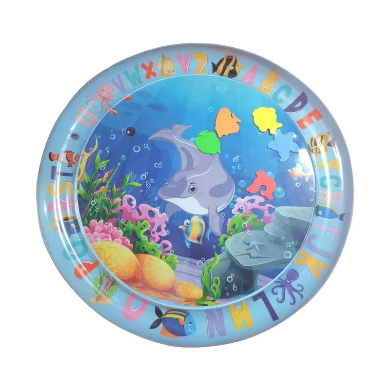 Meerestier-Druck, aufblasbare Baby-Spielmatte, Kleinkindspielzeug für Neugeborene, Jungen, Mädchen, Wasserunterhaltung, Spielen, Schwimmspiele, Spielzeug