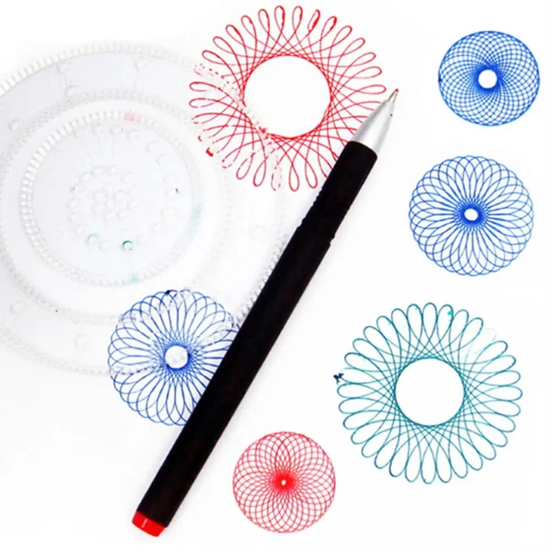 Designs ineinander greifende Zahnräder und Räder, zeichnen Lernspielzeug 2022 Neues Spirograph Deluxe Set Design Blechset Spirale zeichnen