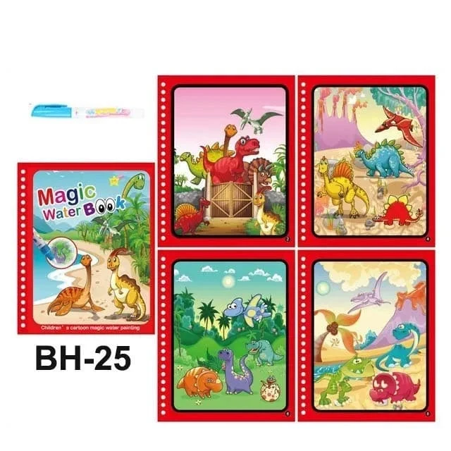 Mal- und Zeichenspielzeug für Kinder, wiederverwendbares Malbuch, magisches Wasser-Malbuch, sensorisches Früherziehungsspielzeug für Kinder