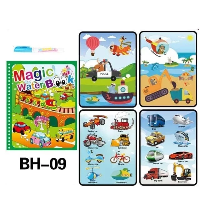 Mal- und Zeichenspielzeug für Kinder, wiederverwendbares Malbuch, magisches Wasser-Malbuch, sensorisches Früherziehungsspielzeug für Kinder