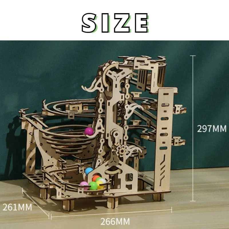335 PCS Marmor Run Set 3D Holz Puzzle DIY Labyrinth Modell Baustein Kits Montage Pädagogisches Spielzeug Für Kinder Erwachsene Stamm Geschenk