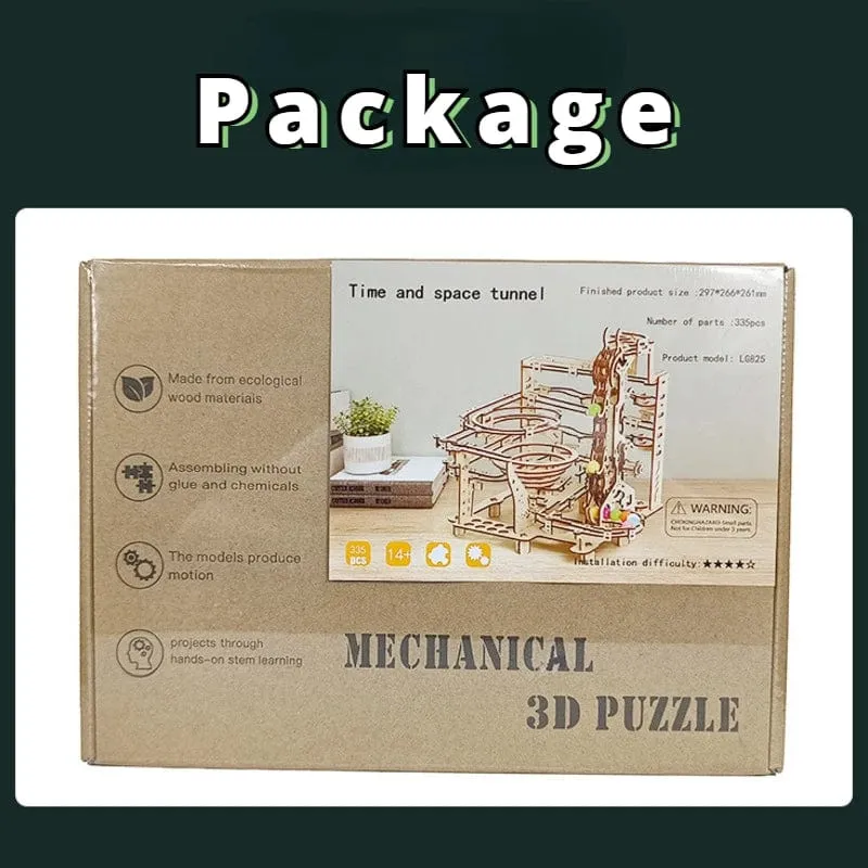 335 PCS Marmor Run Set 3D Holz Puzzle DIY Labyrinth Modell Baustein Kits Montage Pädagogisches Spielzeug Für Kinder Erwachsene Stamm Geschenk
