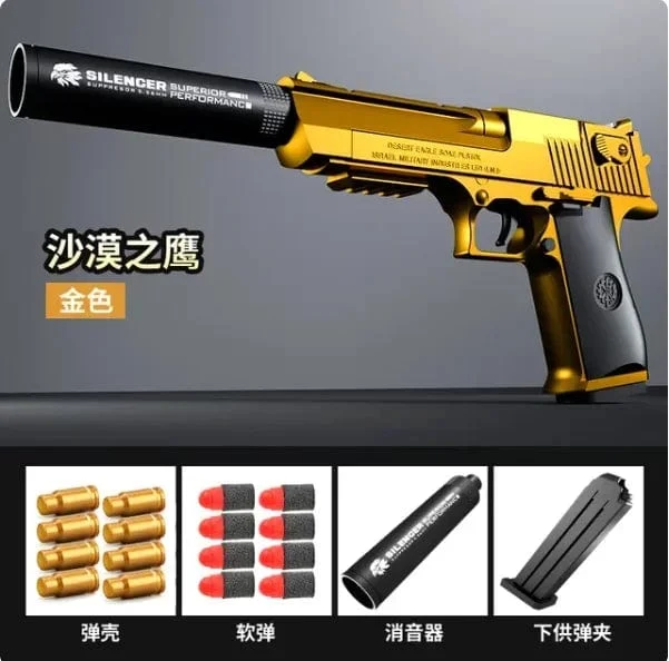 Kinderspielzeugpistolen Desert Eagle Pistole Manuelle Handfeuerwaffe Spielzeug Schaum Dart Blaster Schießmodell Launcher Für Jungen Mädchen Spiele Im Freien
