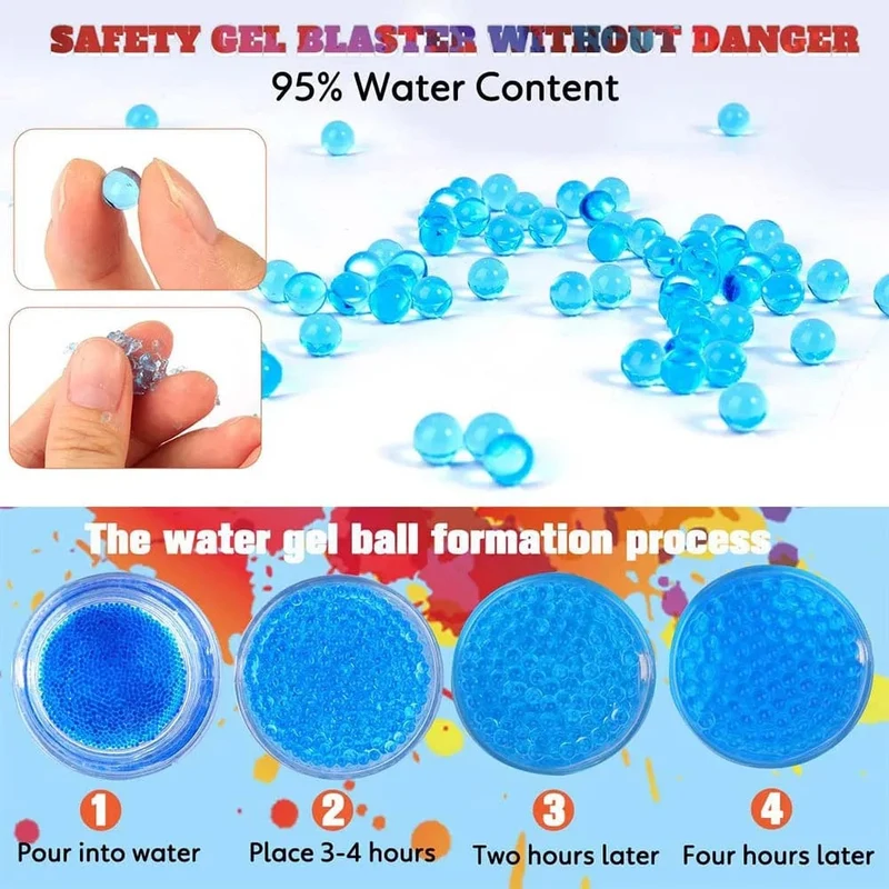 50000 7-8mm Blaster Gel Gun Ammo für Glock Pistole Spielzeug Pistolen Wasser Ball Perlen AK47 gelblast M416