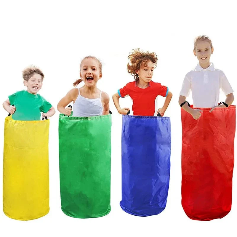 4Pcs Spaß Outdoor-Sport Requisiten Känguru Springen Tasche Sack Rennen Spiele eltern-kind-Interaktive Gefühl Ausbildung Kinder Vorschule spielzeug