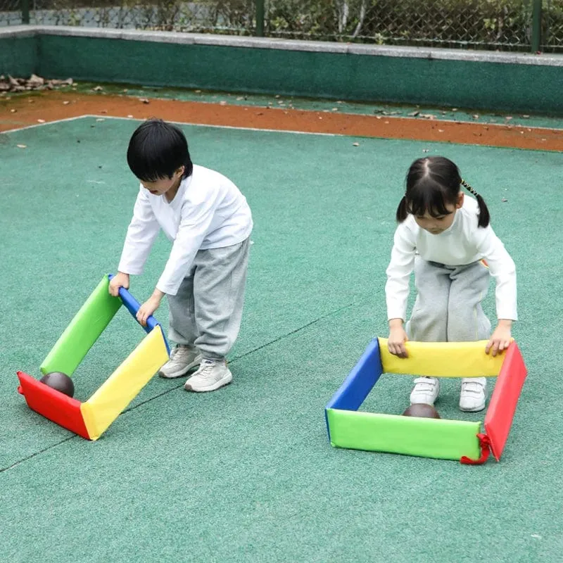 Kinder Spaß Outdoor Spiele Jump Rahmen Bohren Löcher Spielzeug Sensorische Integration Training Kindergarten Kind Sport Requisiten Mehrere Spiele
