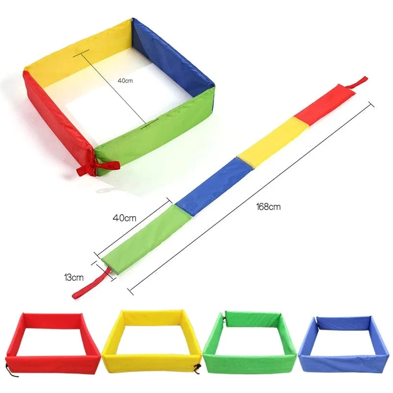 Kinder Spaß Outdoor Spiele Jump Rahmen Bohren Löcher Spielzeug Sensorische Integration Training Kindergarten Kind Sport Requisiten Mehrere Spiele